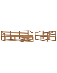 Set di divani da esterno 6 pcs Naturale 2