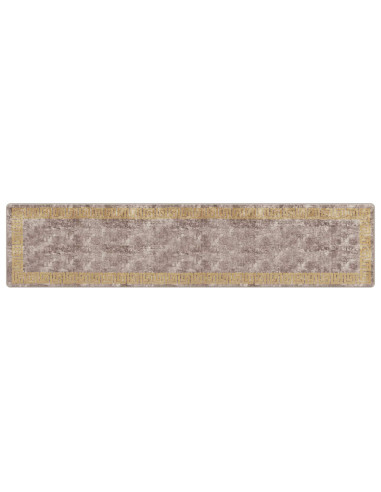 Runner Tappeto MARSA Grigio 80 x 350 cm Poliestere e PVC
