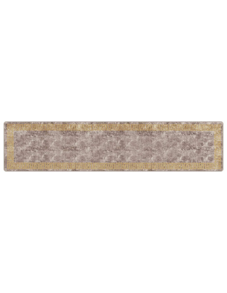 Runner Tappeto MARSA Grigio 80 x 350 cm Poliestere e PVC