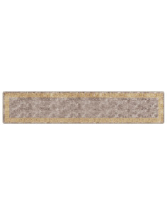 Runner Tappeto MARSA Grigio 80 x 400 cm Poliestere e PVC 2