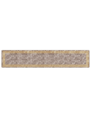 Runner Tappeto MARSA Grigio 80 x 400 cm Poliestere e PVC