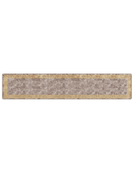 Runner Tappeto MARSA Grigio 80 x 400 cm Poliestere e PVC