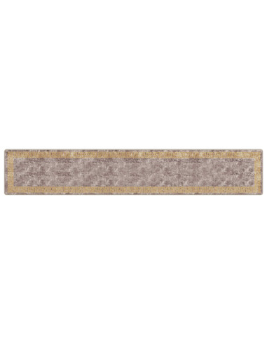 Runner Tappeto MARSA Grigio 80 x 450 cm Poliestere e PVC