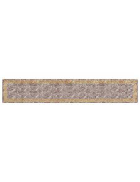 Runner Tappeto MARSA Grigio 80 x 450 cm Poliestere e PVC