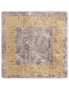 Runner Tappeto MARSA Grigio 100 x 100 cm Poliestere e PVC 2