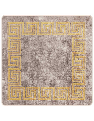 Runner Tappeto MARSA Grigio 100 x 100 cm Poliestere e PVC