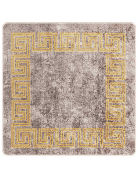 Runner Tappeto MARSA Grigio 100 x 100 cm Poliestere e PVC