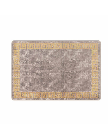 Runner Tappeto MARSA Grigio 100 x 150 cm Poliestere e PVC