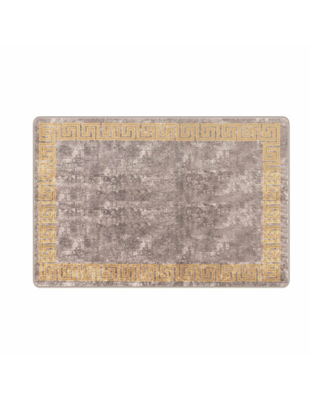 Runner Tappeto MARSA Grigio 100 x 150 cm Poliestere e PVC