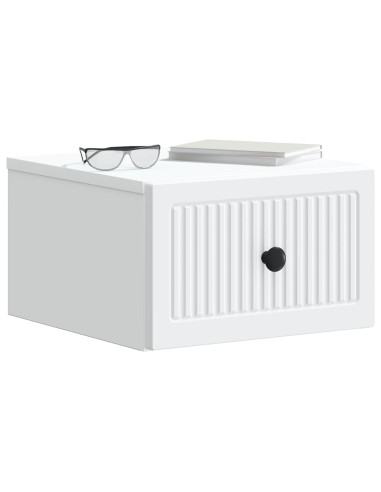 Mobiletto da notte a muro 2 pcs Bianco 33 x 34,5 x 20 cm