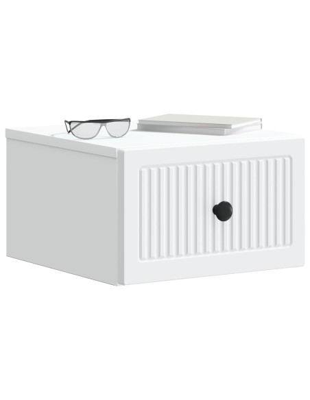 Mobiletto da notte a muro 2 pcs Bianco 33 x 34,5 x 20 cm