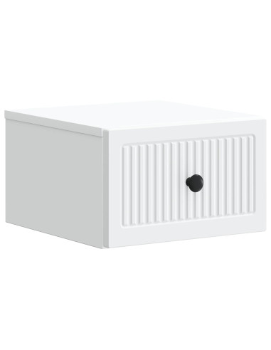 Mobiletto da notte a muro 2 pcs Bianco 33 x 34,5 x 20 cm