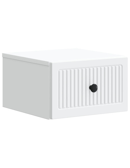 Mobiletto da notte a muro 2 pcs Bianco 33 x 34,5 x 20 cm