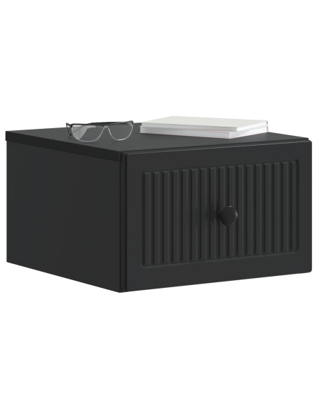 Mobiletto da notte a muro 2 pcs Nero 33 x 34,5 x 20 cm