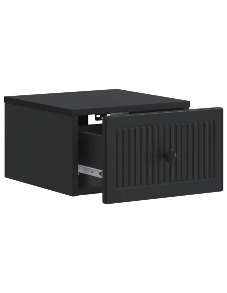 Mobiletto da notte a muro 2 pcs Nero 33 x 34,5 x 20 cm