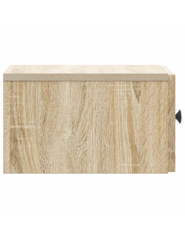 Mobiletto da notte a muro Rovere Sonoma 33 x 34,5 x 20 cm