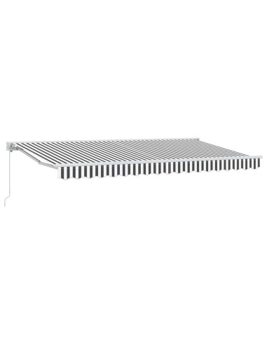 Tenda Retrattile Antracite e Bianco 400 x 200 cm