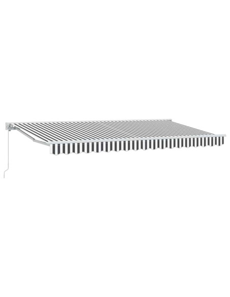 Tenda Retrattile Antracite e Bianco 400 x 200 cm