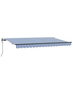Tenda Retrattile Blu 400 x 200 cm Tessuto 2