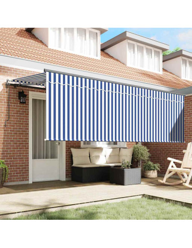 Tenda Retrattile Blu e Bianco 350 x 200 cm
