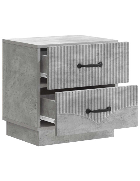 Armadio da Notte Grigio Cemento 43 x 34,5 x 44,5 cm
