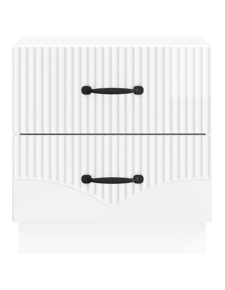Armadio da Notte con cassetto Bianco Lucido 43 x 34,5 x 44,5 cm