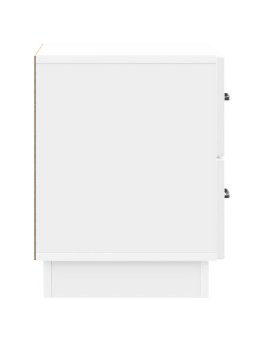 Armadio da Notte con cassetto Bianco Lucido 43 x 34,5 x 44,5 cm