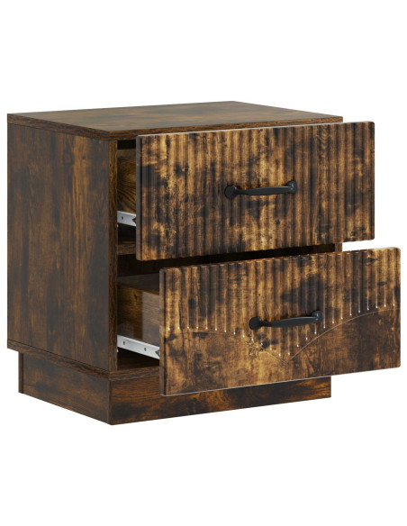Armadio da Notte con cassetto Rovere Fumo 43 x 34,5 x 44,5 cm