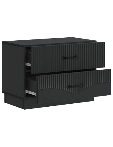 Armadio da Notte Nero 62 x 34,5 x 44,5 cm Legno ingegnerizzato