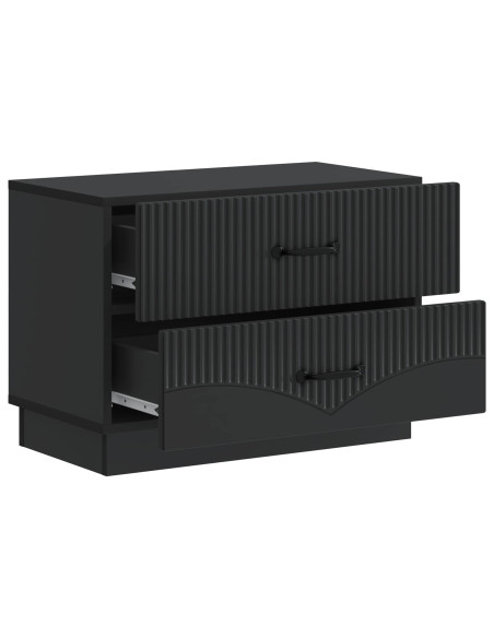 Armadio da Notte Nero 62 x 34,5 x 44,5 cm Legno ingegnerizzato