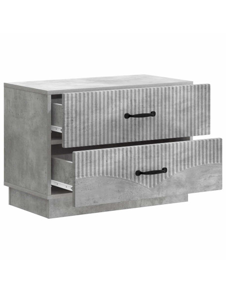 Armadio da Notte Grigio Cemento 62 x 34,5 x 44,5 cm
