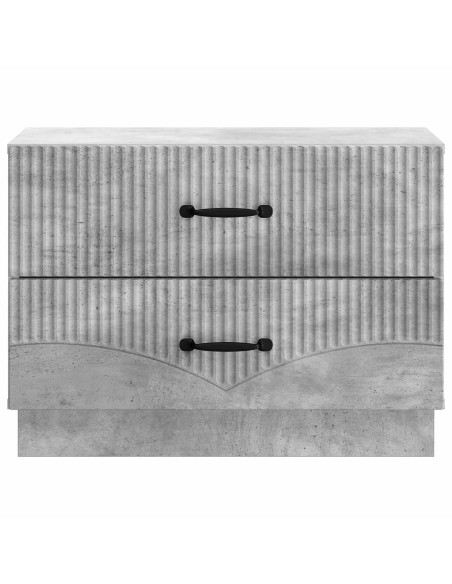 Armadio da Notte Grigio Cemento 62 x 34,5 x 44,5 cm