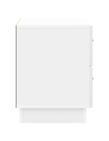 Armadio da Notte con cassetto Bianco Lucido 62 x 34,5 x 44,5 cm