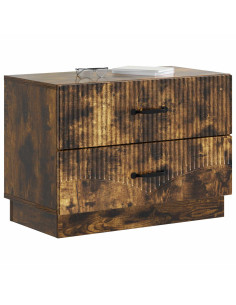 Armadio da Notte con cassetto Rovere Fumo 62 x 34,5 x 44,5 cm 2