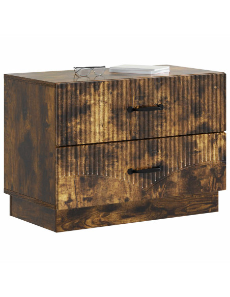 Armadio da Notte con cassetto Rovere Fumo 62 x 34,5 x 44,5 cm