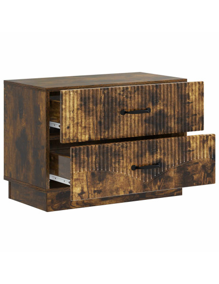 Armadio da Notte con cassetto Rovere Fumo 62 x 34,5 x 44,5 cm