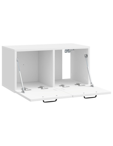 Mobile Porta TV da Muro Bianco Lucido 59,5 x 31 x 30 cm
