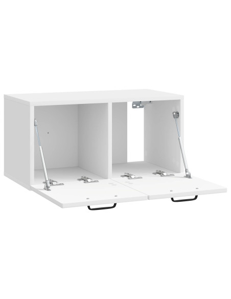 Mobile Porta TV da Muro Bianco Lucido 59,5 x 31 x 30 cm