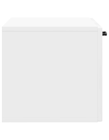 Mobile Porta TV da Muro Bianco Lucido 59,5 x 31 x 30 cm
