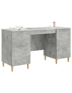 Scrivania con lo scaffale Grigio Cemento 142,5 x 50 x 75 cm 2
