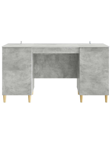 Scrivania con lo scaffale Grigio Cemento 142,5 x 50 x 75 cm