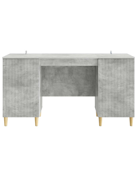 Scrivania con lo scaffale Grigio Cemento 142,5 x 50 x 75 cm