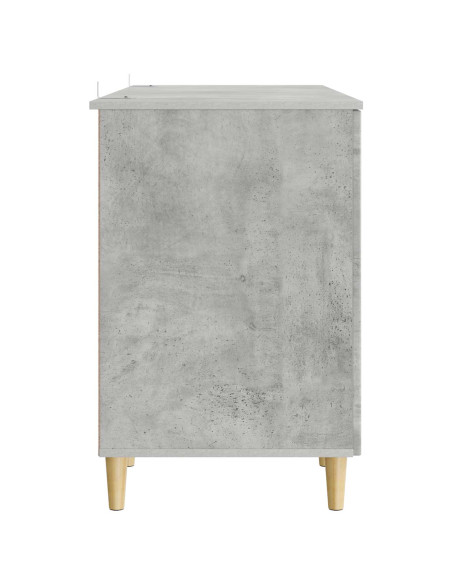 Scrivania con lo scaffale Grigio Cemento 142,5 x 50 x 75 cm