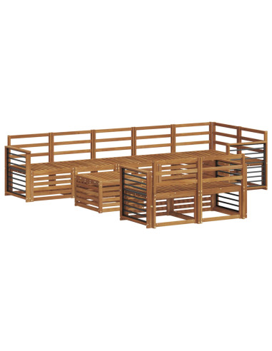 Set divani Naturale Legno di Acacia Massello