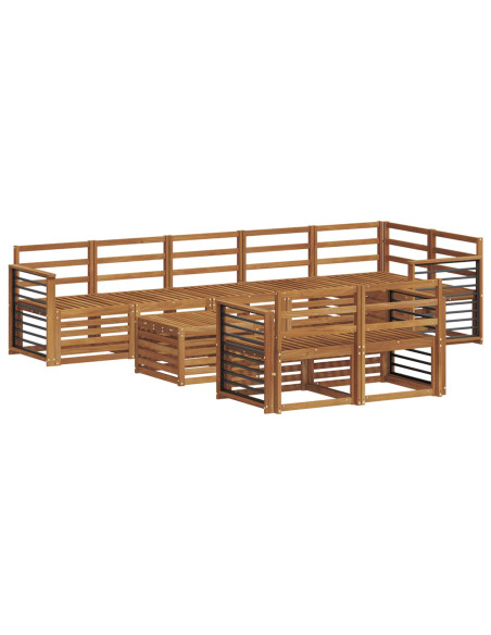 Set divani Naturale Legno di Acacia Massello