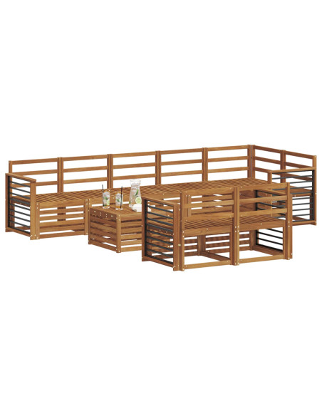 Set divani Naturale Legno di Acacia Massello