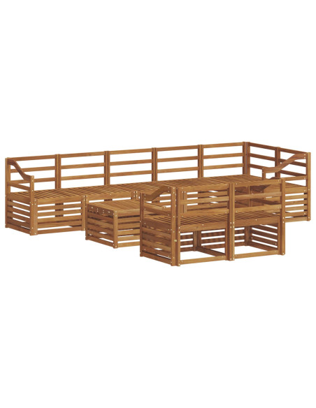 Set divani Naturale Legno di Acacia Massello