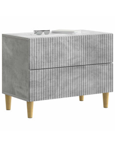 Armadio da Notte con cassetto Grigio Cemento 62 x 34,5 x 48 cm 2