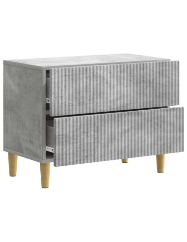 Armadio da Notte con cassetto Grigio Cemento 62 x 34,5 x 48 cm