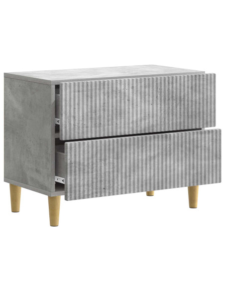 Armadio da Notte con cassetto Grigio Cemento 62 x 34,5 x 48 cm
